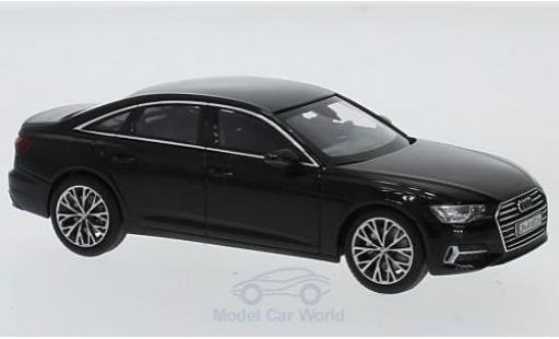 Diecast model cars Audi A6 berline Limousine black 2018 1/43 iScale