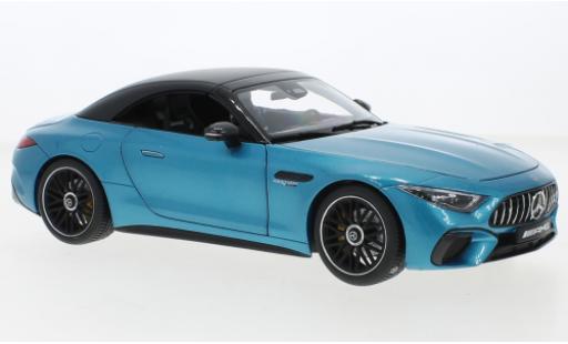 Diecast model cars Mercedes SL Base 63 AMG (R232) metallise blue 2021 1/18 iScale