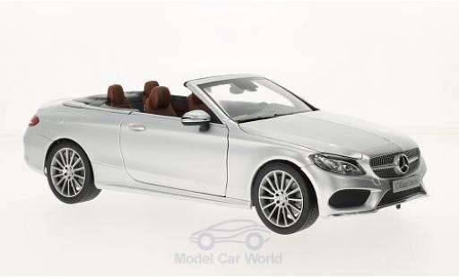 Diecast model cars Mercedes Classe C Cabriolet (A205) Convertible grey Softtop liegt Bei 1/18 iScale