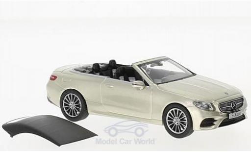 Diecast model cars Mercedes Classe E Cabriolet Convertible (A238) metallic beige 2017 1/43 iScale