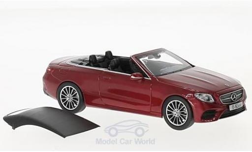 Diecast model cars Mercedes Classe E Cabriolet Convertible (A238) metallic red 2017 1/43 iScale
