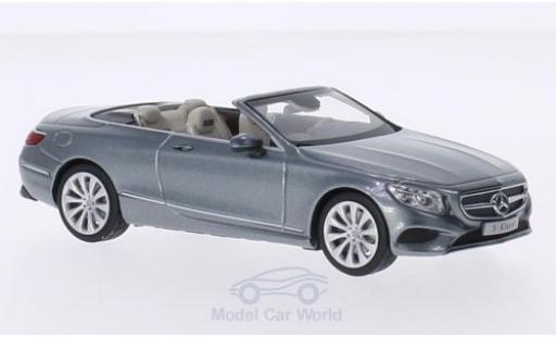 Diecast model cars Mercedes Classe S Cabriolet Convertible metallic grey 1/43 iScale