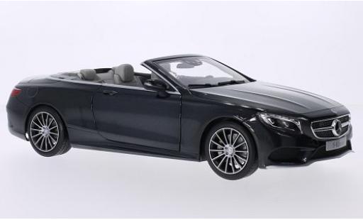 Diecast model cars Mercedes Classe S Cabriolet Convertible (A127) metallic grey Softtop couch&Atilde;&copy; avec 1/18 iScale