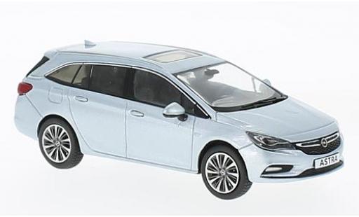Diecast model cars Opel Astra Base K Sports Tourer metallic blue 2016 1/43 iScale