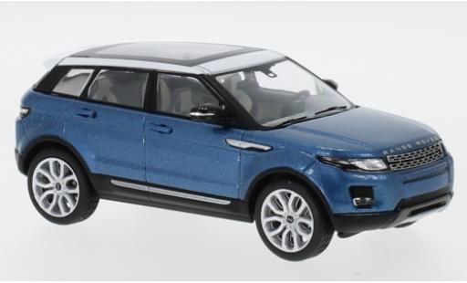 Diecast model cars Land Rover Range Rover 5 Portes Evoque metallic blue/white 5- 1/43 IXO