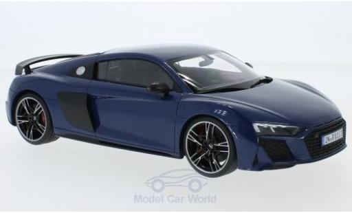 Diecast model cars Audi R8 coupe metallic blue 2019 1/18 Jadi