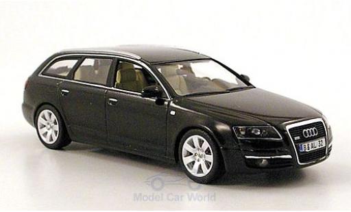 Diecast model cars Audi A6 avant (C6) metallic black 2004 1/43 Minichamps