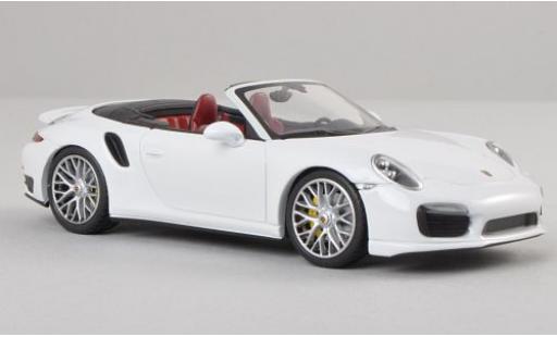 Diecast model cars Porsche 911 Turbo S cabriolet white 2013 1/43 Minichamps