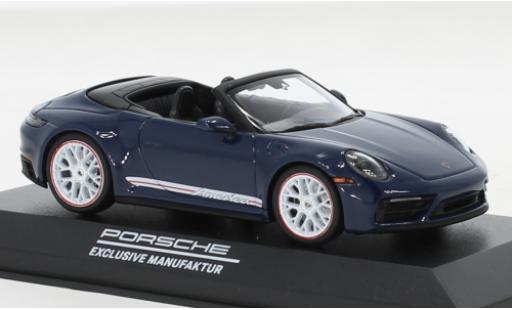Diecast model cars Porsche 911 GTS 991 Carrera Convertible America Edition blue 2022 1/43 Minichamps