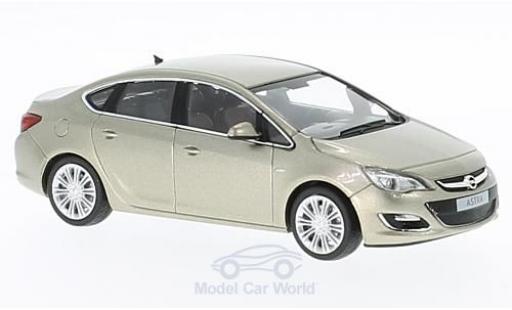 Diecast model cars Opel Astra Limousine J metallic beige 2012 1/43 Minichamps