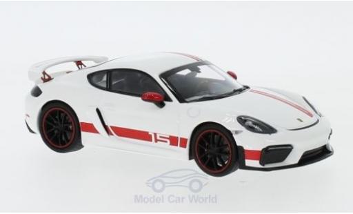 Diecast model cars Porsche 718 GT4 Sports Cup Edition white/red 2019 1/43 Minichamps