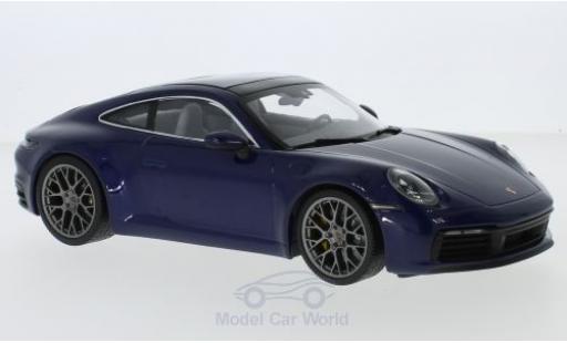 Diecast model cars Porsche 911 4S Carrera blue 2019 1/18 Minichamps