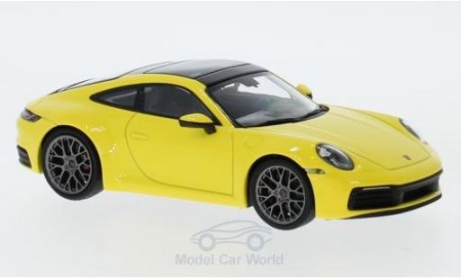 Diecast model cars Porsche 911 4S Carrera yellow 2019 1/43 Minichamps