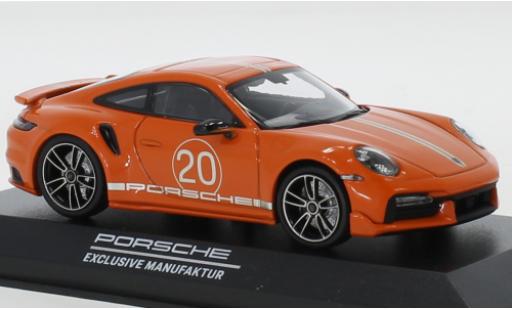 Diecast model cars Porsche 911 Turbo s orange China 20th Anniversary 1/43 Minichamps