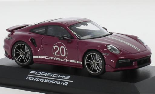 Diecast model cars Porsche 911 Turbo s purple China 20th Anniversary 1/43 Minichamps