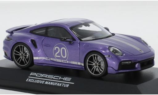 Diecast model cars Porsche 911 Turbo s metallic purple China 20th Anniversary 1/43 Minichamps