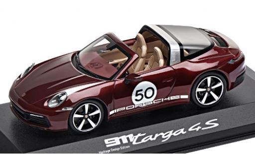 Diecast model cars Porsche 911 Targa 4S metallic red/Dekor No.50 Heritage Design Edition 1/43 Minichamps