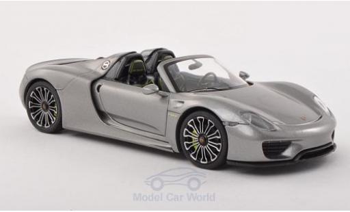 Diecast model cars Porsche 918 2013 Spyder metallic grey IAA Frankfurt 1/43 Minichamps