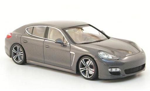 Diecast model cars Porsche Panamera Turbo S metallic grey 2010 1/43 Minichamps