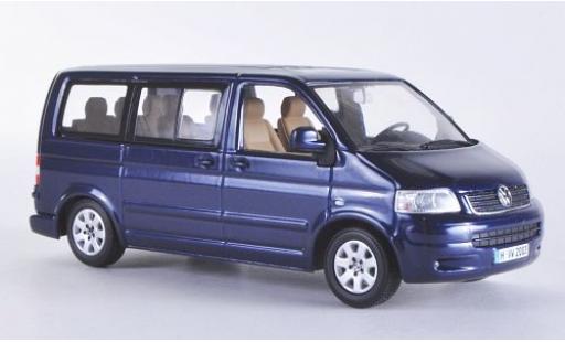 Diecast model cars Volkswagen T5 T5 Multivan metallic blue 2003 1/43 Minichamps