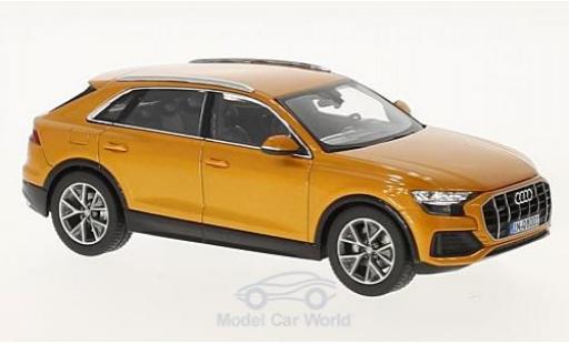 Diecast model cars Audi Q8 suv metallic orange 2018 1/43 Norev