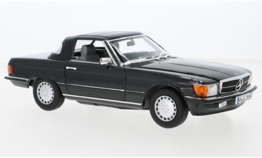 Diecast model cars Mercedes 300 Base SL (R107) blue 1985 1/18 Norev