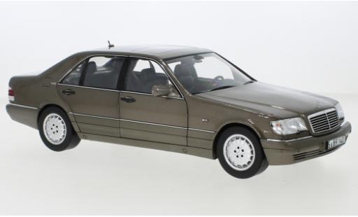 Diecast model cars Mercedes Classe S Base S 600 (W140) metallise brun 1994 1/18 Norev