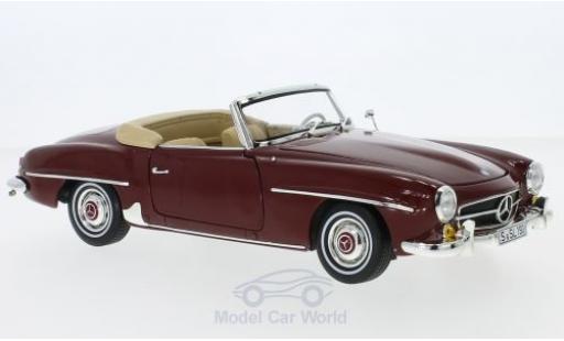 Diecast model cars Mercedes 190 Base (W 121) red 1955 SoftTop liegt ein 1/18 Norev