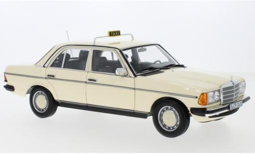 Diecast model cars Mercedes 200 Coupe (W123) beige Taxi (D) 1980 1/18 Norev