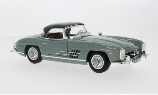 Diecast model cars Mercedes 300 Roadster SL (W198 II) green 1957 1/18 I Norev