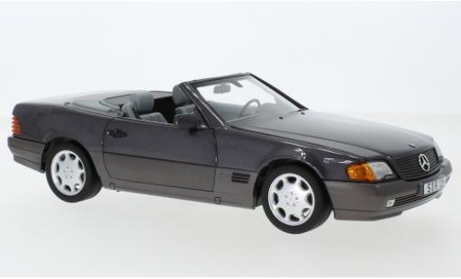 Diecast model cars Mercedes 500 Base SL (R129) metallic purple 1988 avec Softtop et Hardtop 1/18 Norev
