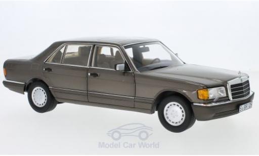 Diecast model cars Mercedes 560 Base (V126) metallic brown 1985 1/18 Norev