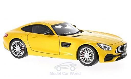 Diecast model cars Mercedes AMG GT Base (C190) metallic yellow 1/18 Norev