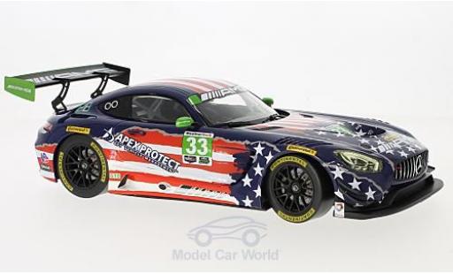 Diecast model cars Mercedes AMG GT GT3 3 No.33 Team Riley Motorsports IMSA 6h Watkins Glen 2017 B.Keating/J.Bleekemolen 1/18 Norev