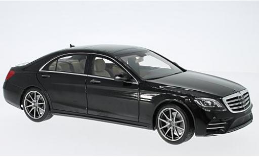 Diecast model cars Mercedes Classe S Base V222 Mopf black 2017 1/18 Norev