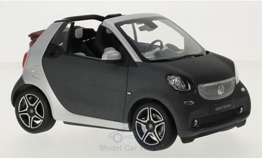 Diecast model cars Smart ForTwo Cabrio Convertible (A453) matt-grey/grey Softtop liegt bei 1/18 Norev