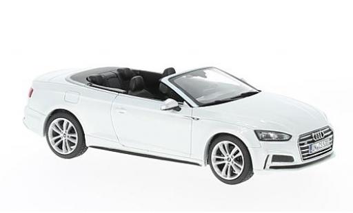 Diecast model cars Audi S5 cab s-tronic Convertible metallic white 1/43 Paragon