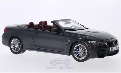 Diecast model cars Bmw M4 Cabriolet Convertible (F83) metallic grey 2014 1/18 Paragon