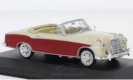 Diecast model cars Mercedes 220 Cabriolet SE (W128) Convertible red/beige 1958 1/43 Pct