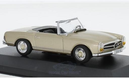 Diecast model cars Mercedes 230 Base SL (W113) metallic beige 1963 1/43 Pct