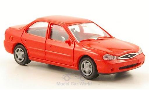 Diecast model cars Ford Mondeo Stufenheck MKII red 1996 without Vitrine 1/87 Rietze