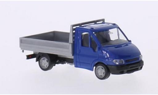 Diecast model cars Ford Transit Pritsche flatbed blue/grey 2001 sans Vitrine 1/87 Rietze