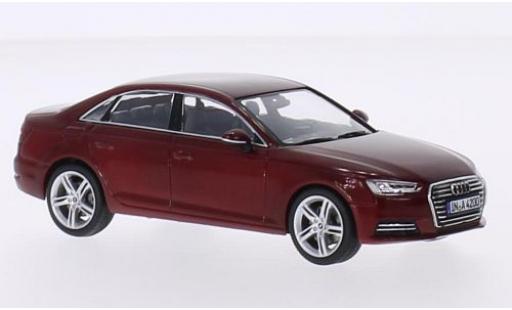 Diecast model cars Audi A4 berline (B9) metallic red 2015 1/43 Spark