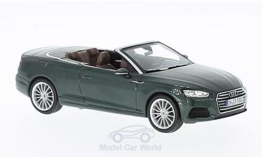 Diecast model cars Audi A5 cabriolet Convertible metallic green 2016 1/43 Spark
