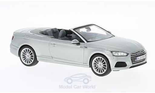 Diecast model cars Audi A5 cabriolet Convertible grey 2016 1/43 Spark