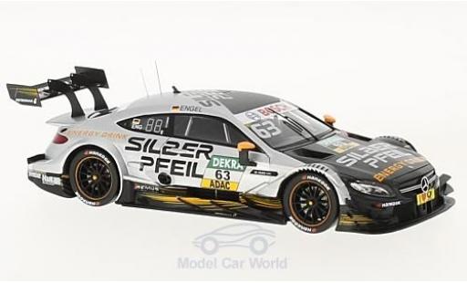 Diecast model cars Mercedes C DTM AMG C63 No.63 Silberpfeil 2017 M.Engel 1/43 Spark