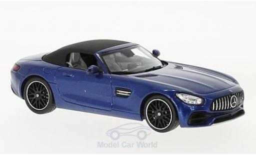 Diecast model cars Mercedes AMG GT GT R Roadster metallic blue 1/43 Spark
