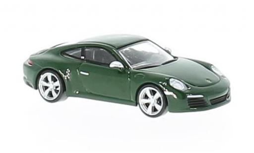 Diecast model cars Porsche 911 S ( II) Carrera green 2017 Nr.1000000 1/87 Spark
