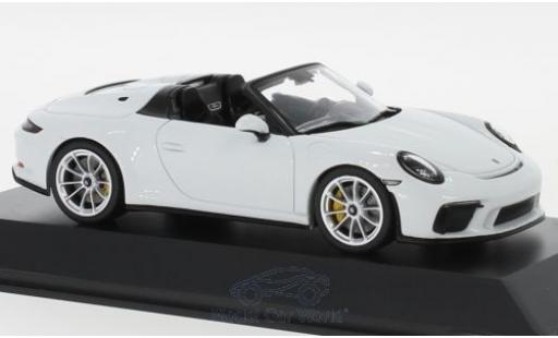 Diecast model cars Porsche 911 Speedster (991 II) white 2019 1/43 Spark