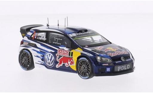 Diecast model cars Volkswagen Polo WRC R No.1 Motorsport Red Bull Rally WM Rally Monte-Carlo 2015 S.Ogier/J.Ingrassia 1/43 Spark
